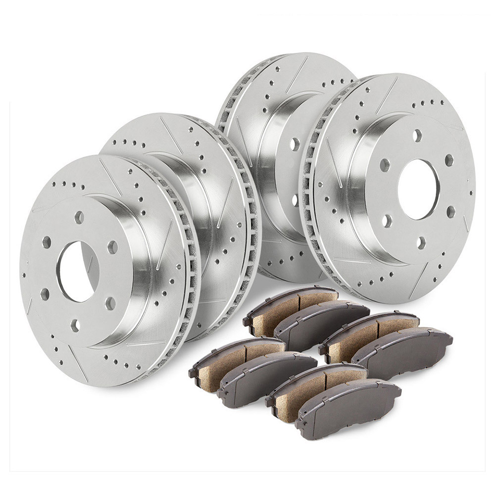2003 Chevrolet Silverado Premium Duralo Drilled and Slotted Rotors and Ceramic Pads