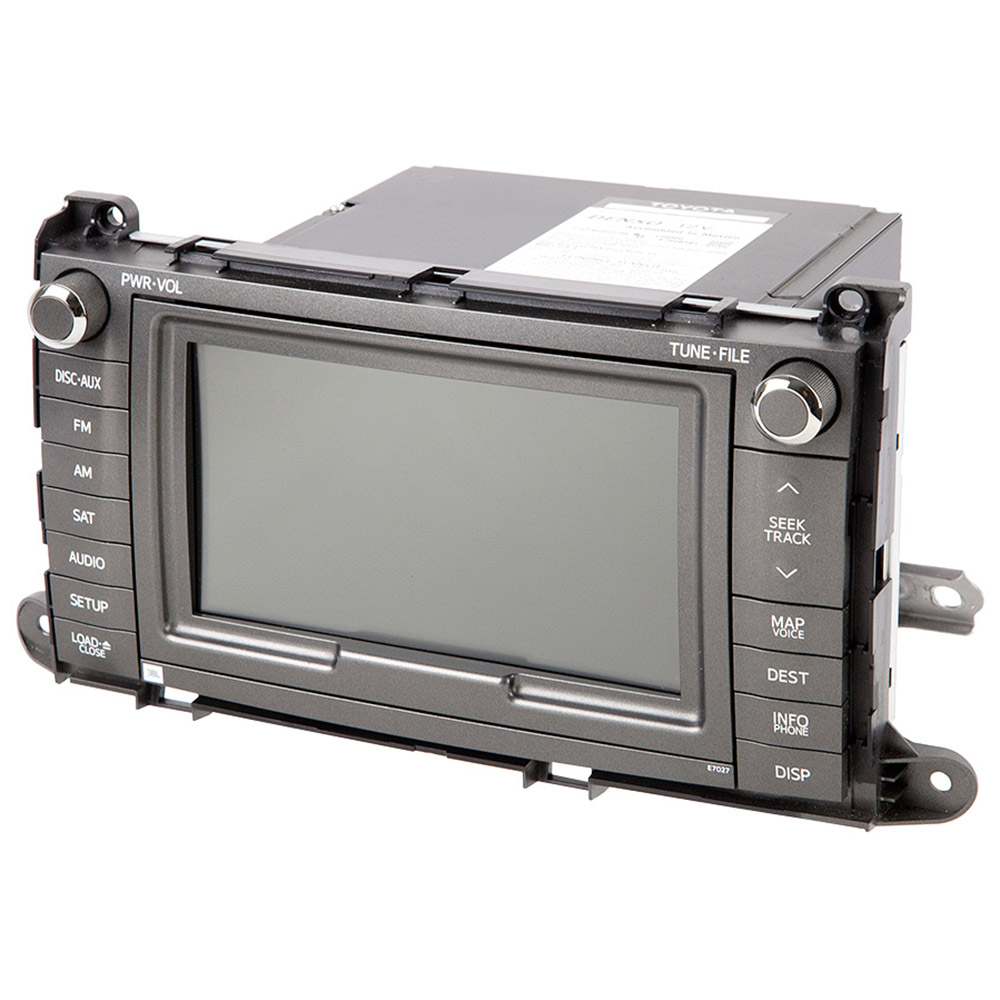 2013 Toyota Sienna GPS Navigation System In-Dash Navigation Unit with Bluetooth and Face Code E7027 [OEM 86120-08250]