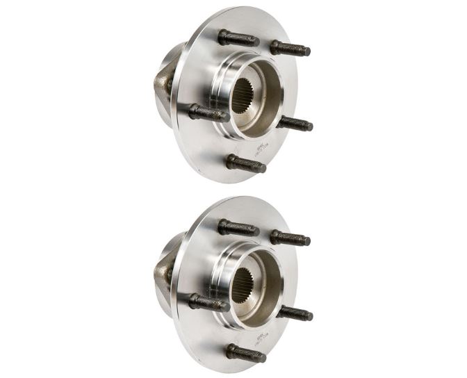 New 2000 Ford F Series Trucks Wheel Hub Assembly Kit - Front Pair Pair of Front Hubs - F-150 - 4WD - Rear Wheel ABS - 5 Stud Model with 12mm Wheel Bol