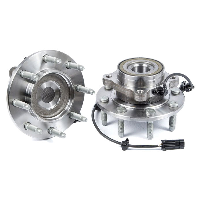 New 2003 Chevrolet Pick-up Truck Wheel Hub Assembly Kit - Front Pair Pair of Front Hubs - 1500 Heavy Duty Models with 4 Wheel Drive and 8 Stud Hub