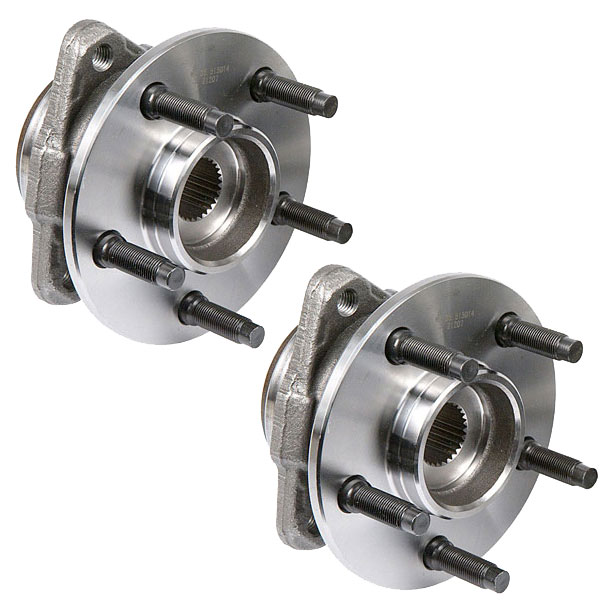New 2000 Mazda B-Series Truck Wheel Hub Assembly Kit - Front Pair Pair of Front Hubs - 2nd design [Exc. Pulse Vacuum Hub Locks] 4WD with 2 wheel ABS [