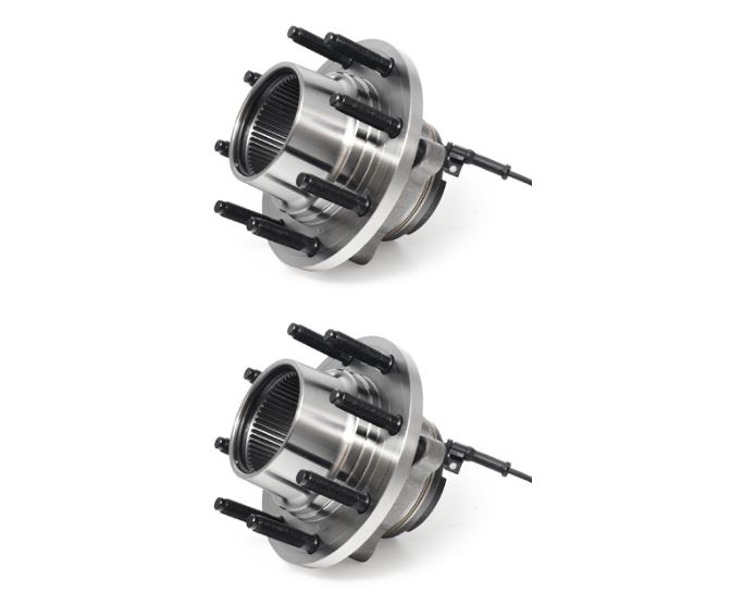 New 2000 Ford Excursion Wheel Hub Assembly Kit - Front Pair Pair of Front Hubs - 4WD Models with Fine Thread Stud