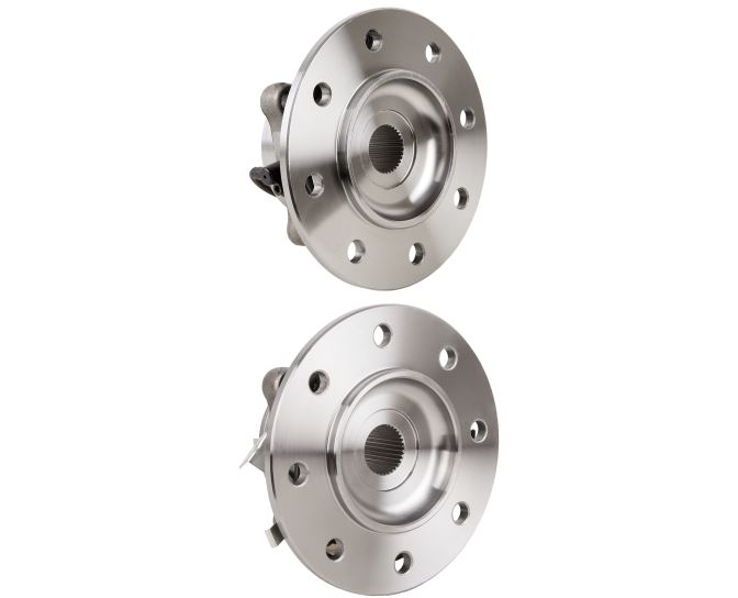 New 1999 Dodge Ram Trucks Wheel Hub Assembly Kit - Front Pair Pair of Front Hubs - 3500 Models - 2WD - with 4 Wheel ABS - with Dual Rear Wheel