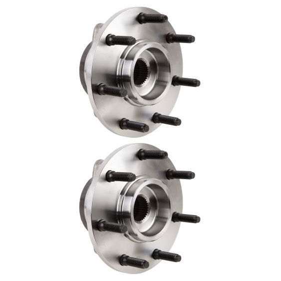 New 2002 Ford F Series Trucks Wheel Hub Assembly Kit - Front Pair Pair of Front Hubs - F150 4WD 4 Wheel ABS - 7 Stud Models