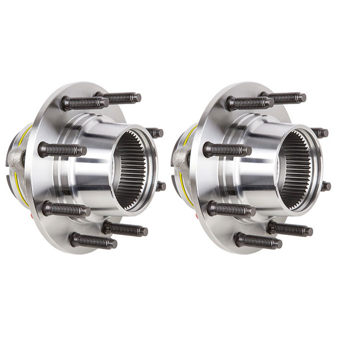 New 1999 Ford F Series Trucks Wheel Hub Assembly Kit - Front Pair Pair of Front Hubs - F250 Superduty 4WD 2 Wheel ABS To Production Date 3/21/99