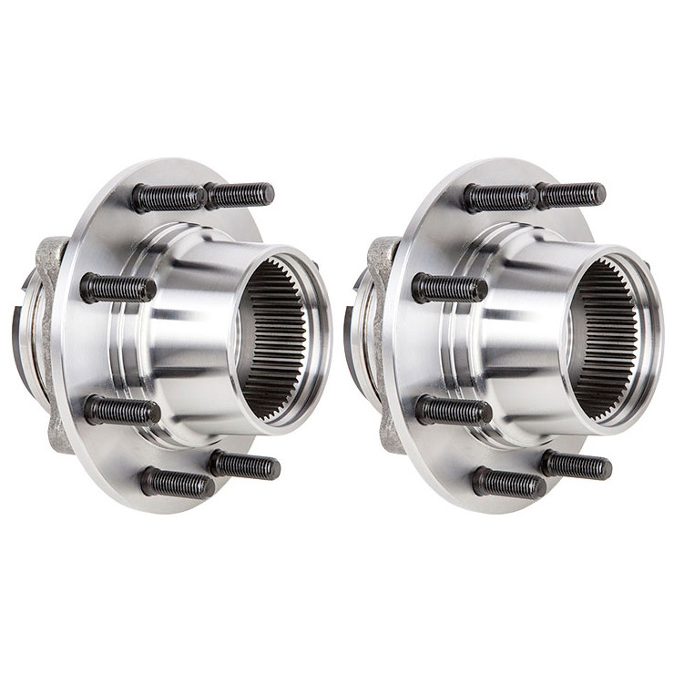 New 1999 Ford F Series Trucks Wheel Hub Assembly Kit - Front Pair Pair of Front Hubs - F550 Superduty 4WD 4 Wheel ABS Dual Rear Wheel To Production Da