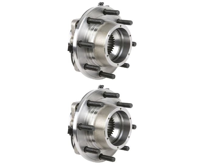 New 2005 Ford F Series Trucks Wheel Hub Assembly Kit - Front Pair Pair of Front Hubs - F250 Superduty 4WD Dual Rear Wheel Models