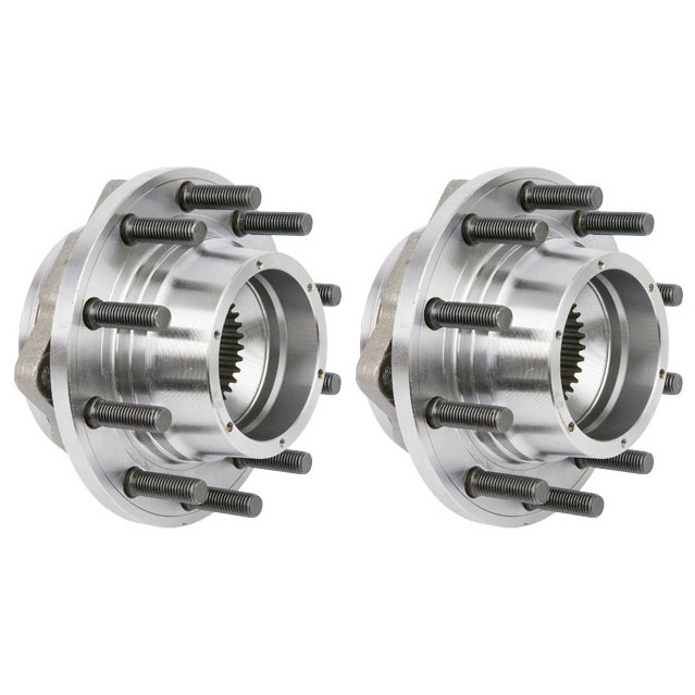 New 2007 Ford F Series Trucks Wheel Hub Assembly Kit - Front Pair Pair of Front Hubs - F450 Superduty 4WD Dual Rear Wheel Models