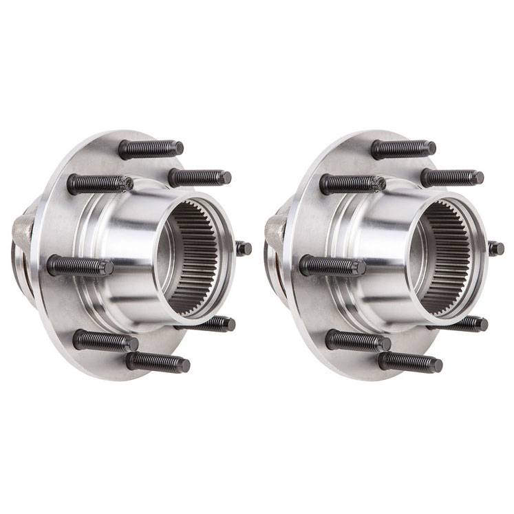 New 1999 Ford F Series Trucks Wheel Hub Assembly Kit - Front Pair Pair of Front Hubs - F-250 Super Duty 4WD 4 Wheel ABS Single Rear Wheel To Productio