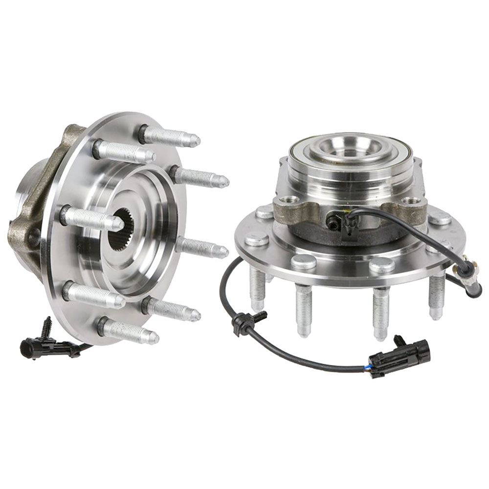 New 2003 GMC Pick-up Truck Wheel Hub Assembly Kit - Front Pair Pair of Front Hubs - 1500 Heavy Duty Models with Rear Wheel Drive