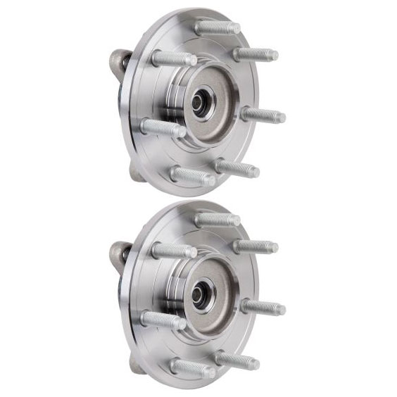 New 2009 Ford F Series Trucks Wheel Hub Assembly Kit - Front Pair Pair of Front Hubs - F150 4WD with Heavy Duty Package [7 Stud Count]