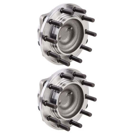 New 2007 Ford F Series Trucks Wheel Hub Assembly Kit - Front Pair Pair of Front Hubs - F450 RWD with Mono Beam Axle