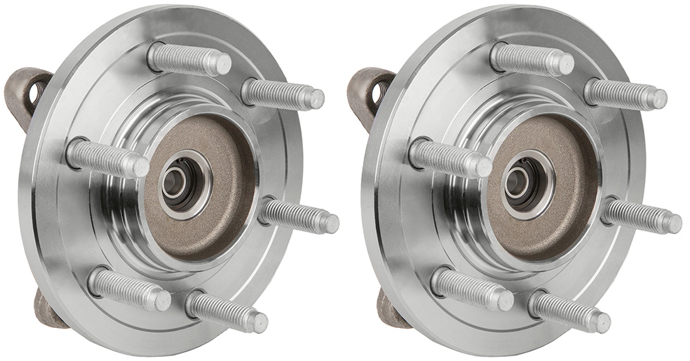 New 2010 Ford F Series Trucks Wheel Hub Assembly Kit - Front Pair Pair of Front Hubs - F150 4WD with Standard Duty Package [6 Stud Count]