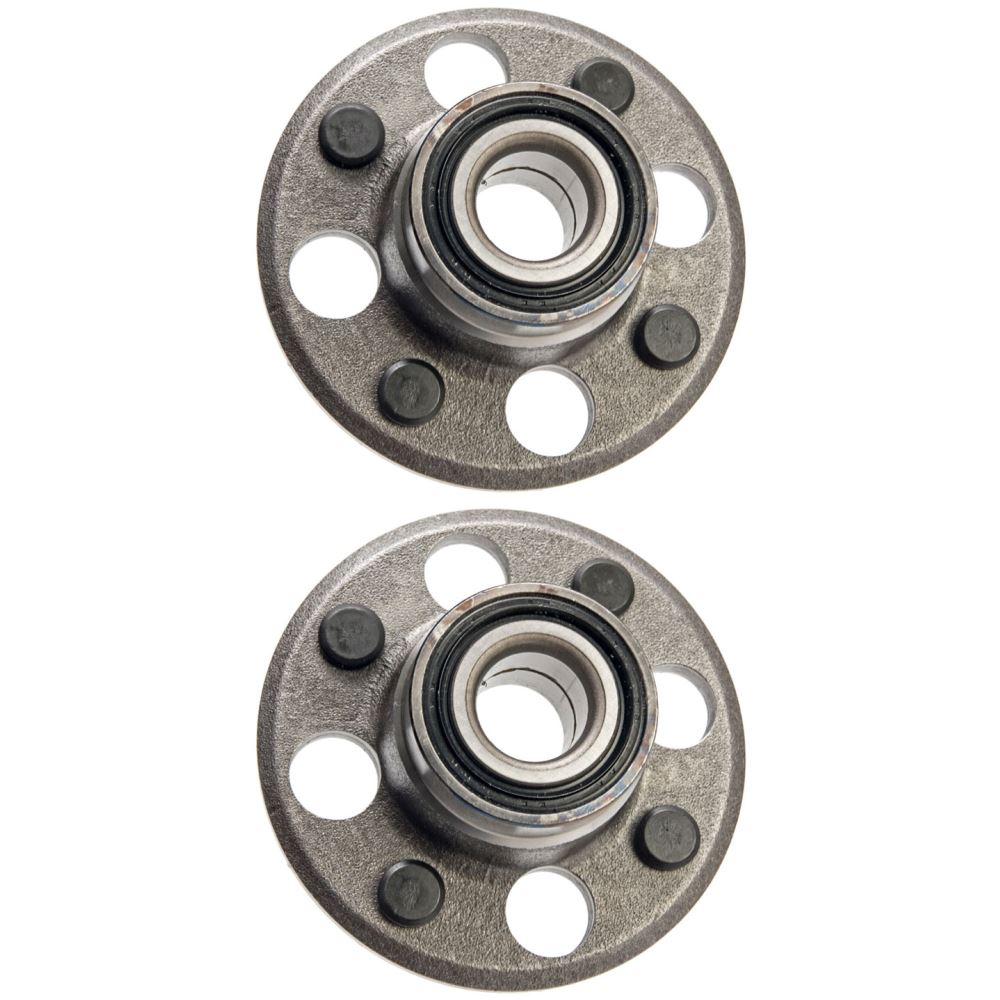 New 1986 Honda Civic Wheel Hub Assembly Kit - Rear Pair Pair of Rear Hubs without ABS and with Rear Drum Brakes