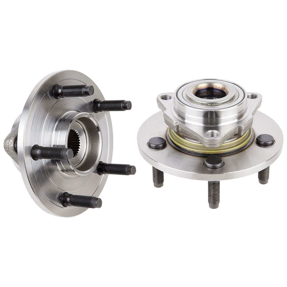 New 2007 Dodge Ram Trucks Wheel Hub Assembly Kit - Front Pair Pair of Front Hubs - 1500 Models - Excluding Mega Cab - with 2 Wheel ABS - 3.7L Engine