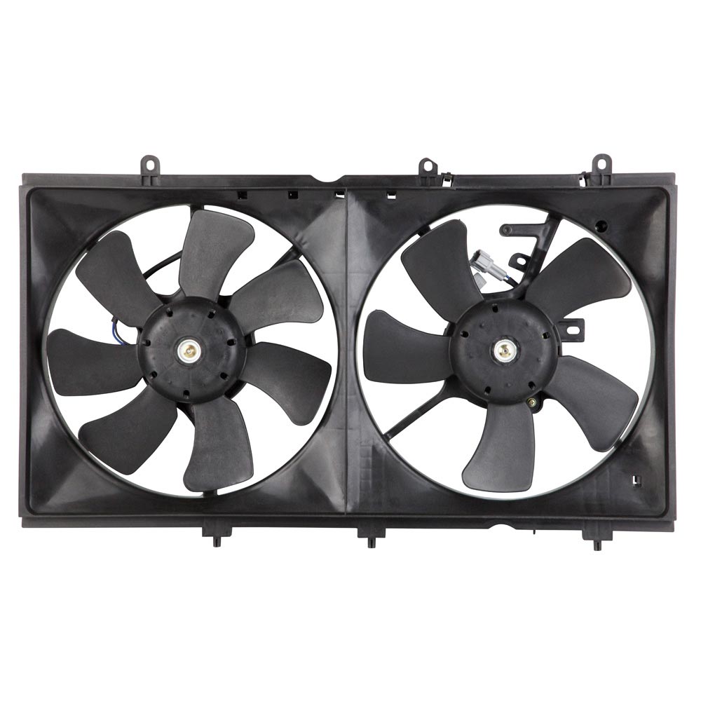 New 2006 Mitsubishi Lancer Car Radiator Fan Radiator Side - 2.0L Models without  - Dual Fan