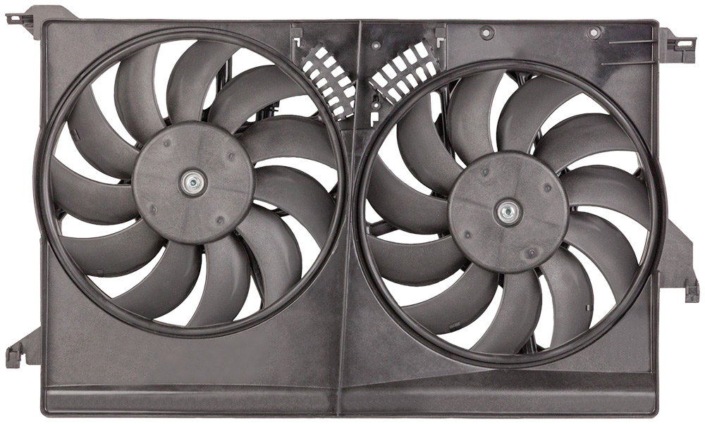 New 2007 Saab 9-3 Car Radiator Fan - Left and Right Complete Left and Right Side Fan Assembly - 2.0L Models