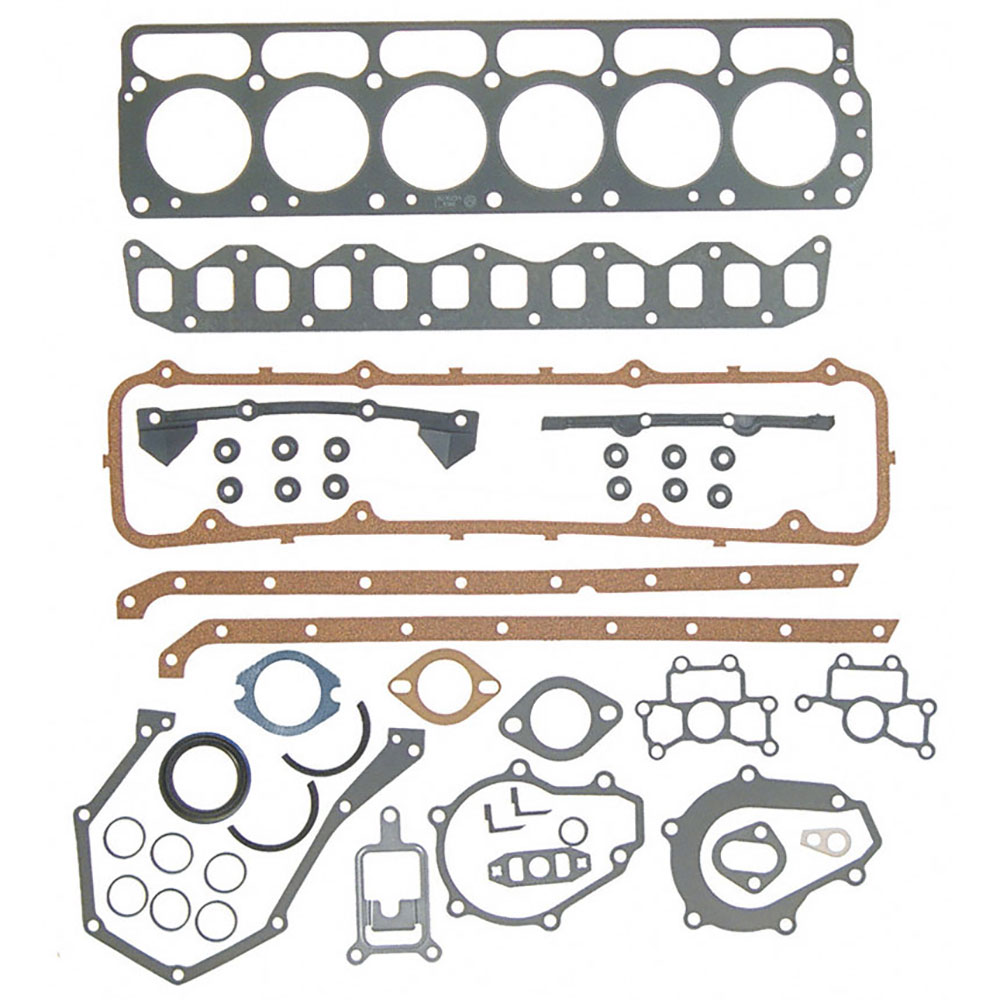 New 1976 Plymouth Scamp Engine Gasket Set - Full 3.7L Engine - 1 Barrel Carb. - Cast Iron Cylinder Block