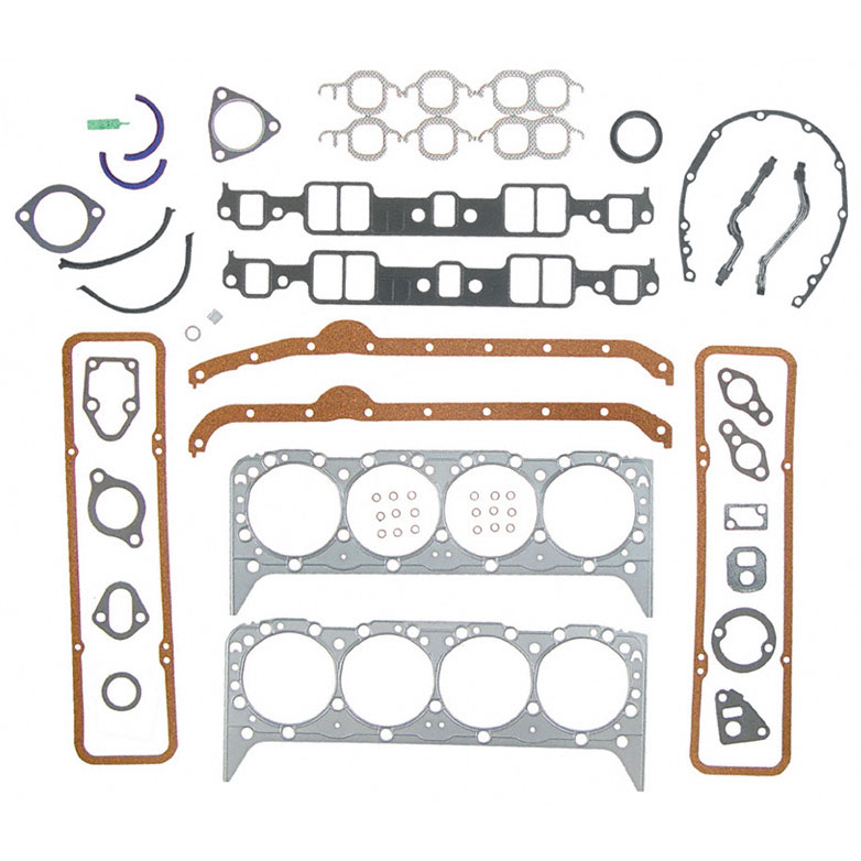New 1972 Chevrolet Van Engine Gasket Set - Full 5.0L Engine - Base - Beaded Steel