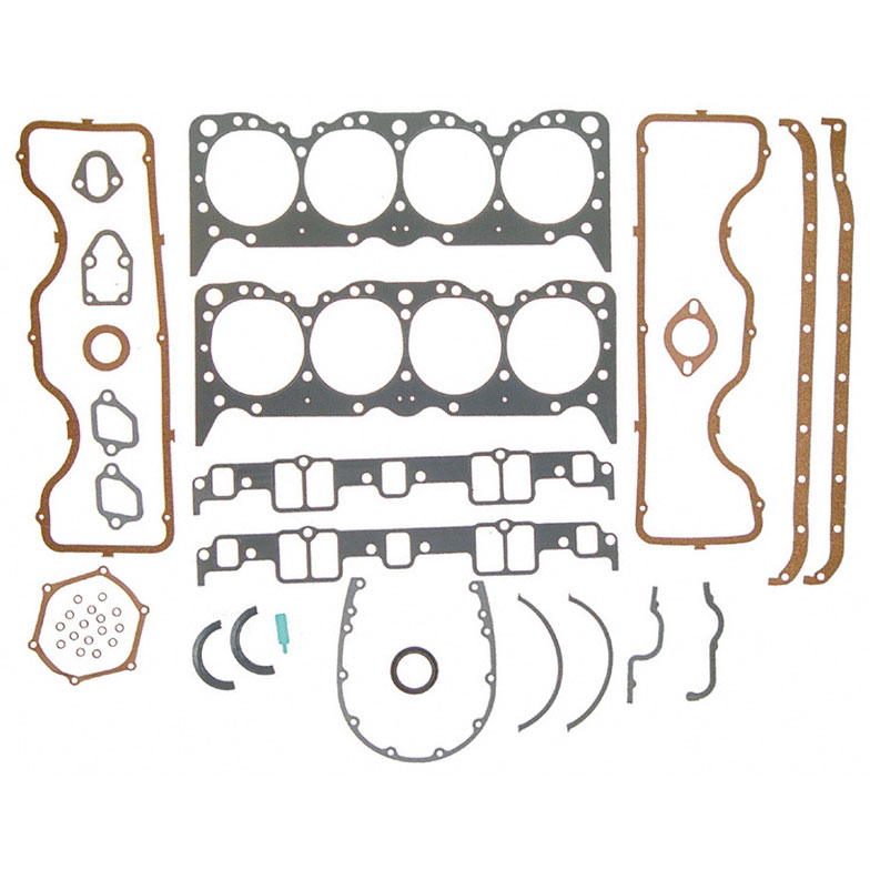 New 1960 Chevrolet Pick-up Truck Engine Gasket Set - Full 5.7L Engine - 2 Barrel Carb. - Exhaust Manifold Gasket not in Set