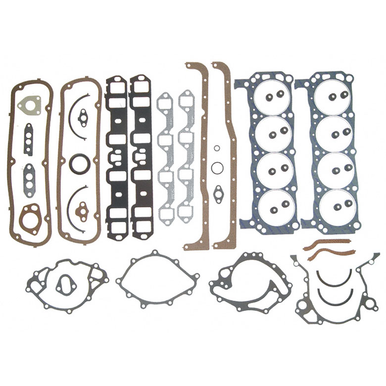 New 1980 Ford E Series Van Engine Gasket Set - Full 5.0L Engine - 2 Barrel Carb. - Exhaust Pipe Gasket not Included