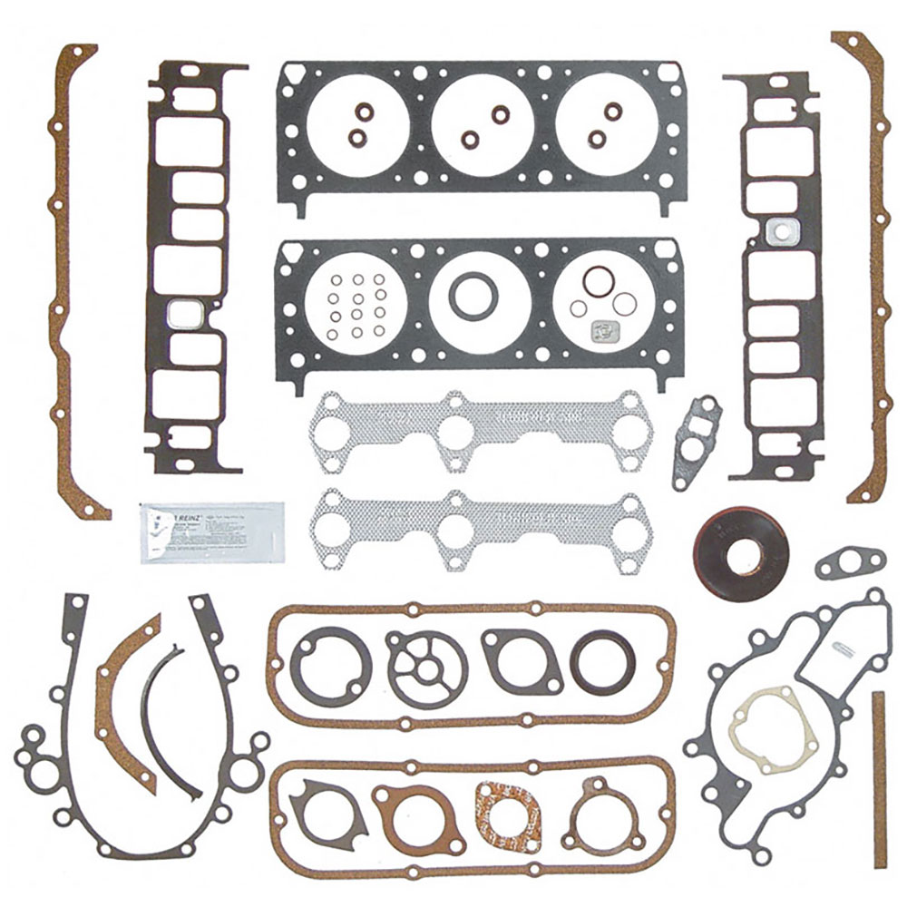 New 1982 Pontiac 6000 Engine Gasket Set - Full 2.8L Engine - 2 Barrel Carb. - Exhaust Pipe Gasket not Included