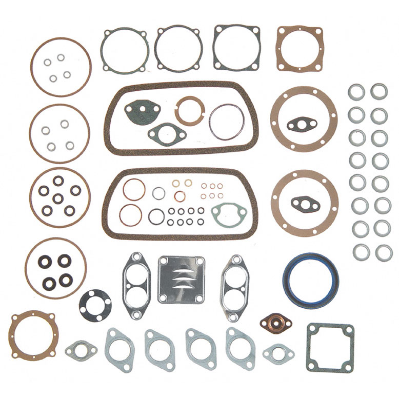 New 1971 Volkswagen Type 3 Engine Gasket Set - Full 1.6L Engine - 2 x 1 Barrel Carbs. - Exhaust Pipe to Manifold