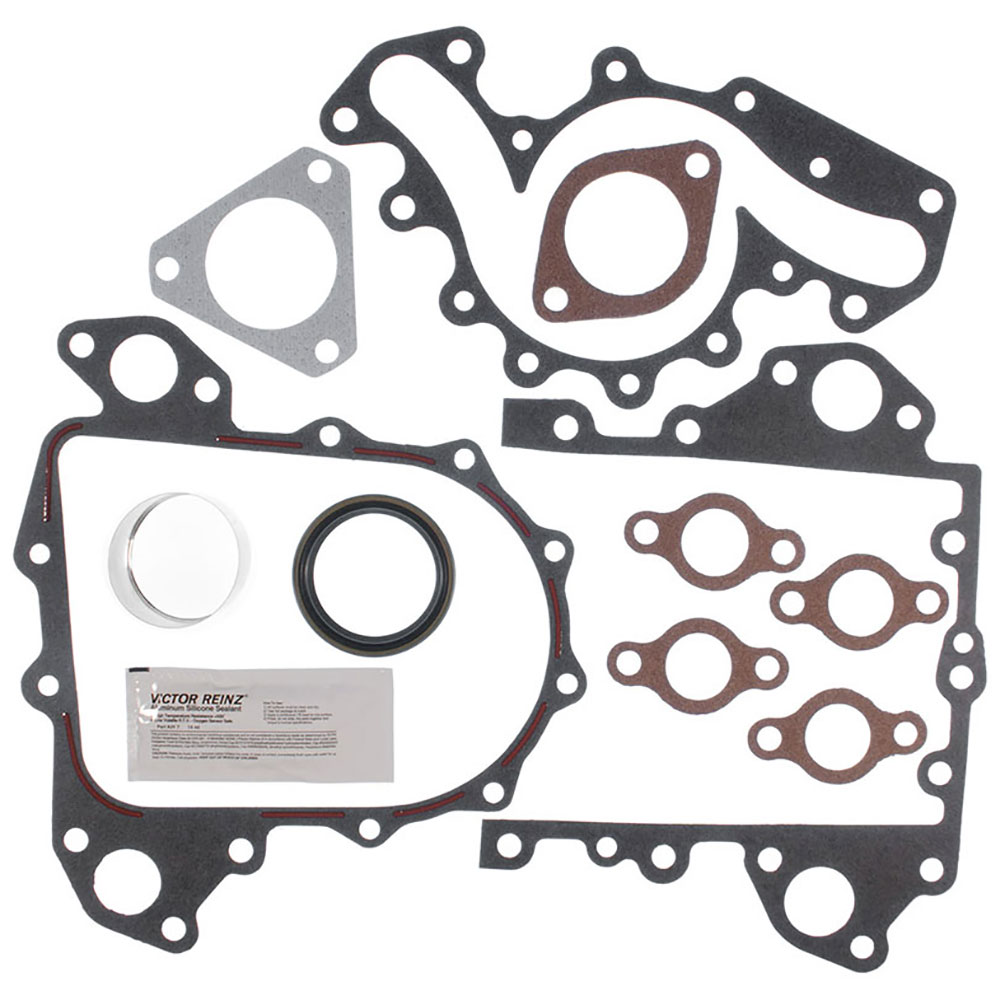 New 1983 Chevrolet Pick-up Truck Engine Gasket Set - Timing Cover Pair 6.2L Engine - Custom - Contains Repair Sleeve