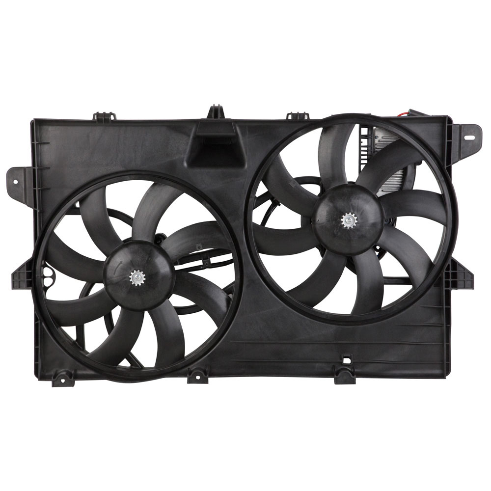 New 2007 Ford Edge Car Radiator Fan Dual Fan Assembly - 3.5L Models with Towing Package